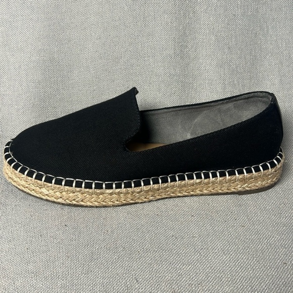 Joie Cara black Canvas slip on platform Espadrille size 9.5